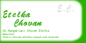 etelka chovan business card